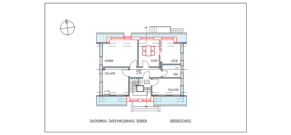 Dachausbau Zweifamilienhaus Senden